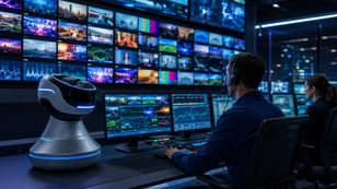 Operator monitoruje awarie kanałów TV robotami AI