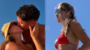 Anna and Robert Lewandowski share romantic holiday kiss photo