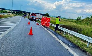 Motocyklista zginął w płomieniach. Tragedia na Dolnym Śląsku