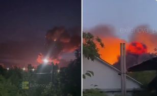 Nagranie momentu eksplozji. Baza paliw w Rosji stanęła w ogniu