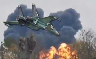 Potężny dym i kula ognia. Rosyjski Su-30 runął w obwodzie królewieckim