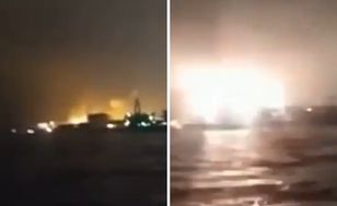 Pożar w rosyjskim porcie nad Bałtykiem. Pojawiły się drony