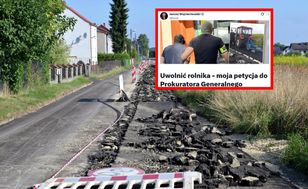 Rolnik zaorał asfaltową drogę, został aresztowany. Jest petycja ws. jego uwolnienia