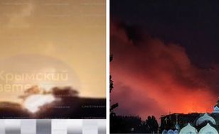 Powerful explosions hit Crimea — fire breaks out at Gwardiejskoje military airbase