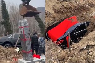 Chiny. "Pochowali" mercedesa. Auto miało pomóc zmarłemu w zaświatach