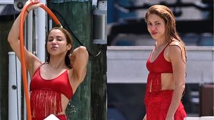 Shakira spędza dzień na plaży w Miami Beach