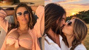 61-letnia Elizabeth Hurley zachwyca W BIKINI i chwali się CAŁUŚNYM kadrem z ukochanym. Billy Ray Cyrus to szczęściarz? (FOTO)