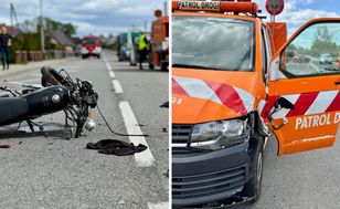 Motocyklista nie żyje. Droga zablokowana po wypadku
