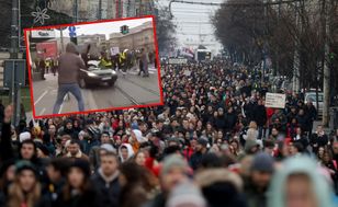 Wjechał w protestujących. Dramat w Belgradzie