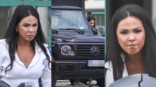 Niepocieszona (?) Sylwia Bomba stroi miny, maszerując do swojej nowej fury za 700 TYSIĘCY ZŁOTYCH (ZDJĘCIA)