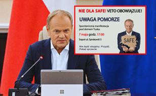 Pikieta pod mieszkaniem Tuska. Premier uderza w prezydenta i prezesa PiS