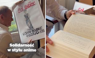 Dwa prezenty od Tuska dla premier Japonii. Pokazał je na nagraniu