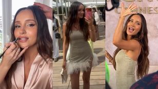 Marina Łuczenko i jej kolejny pracowity dzień w Cannes. Tym razem wskoczyła w ZŁOTĄ MINI. Fajne ma życie? (ZDJĘCIA)