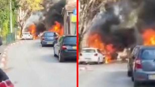 Ogromny pożar w Izraelu po ataku Iranu. Jest nagranie świadków