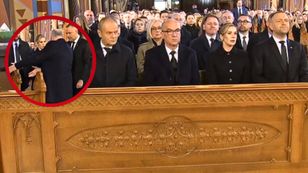 Pogrzeb Łukasza Litewki. Tusk i Nawrocki usiedli obok siebie