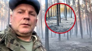 Wielka siła żywiołu. Wójt nagrał, co stało się z lasem po pożarze