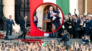 Znów to zrobił. Minister zdrowia Węgier i jego taniec pod parlamentem