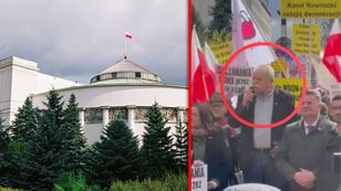 To krzyczeli do Tuska i Czarzastego. Protest PiS przed Sejmem ws. TK