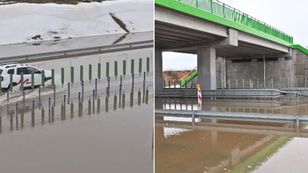 Roztopy zablokowały S6. Potężna ilość wody sparaliżowała ruch