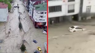 Turcja tonie. Woda niesie ze sobą samochody. Szokujące nagranie z powodzi