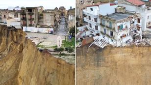 Miasto osuwa się w przepaść. Nowe nagrania z Sycylii