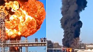 Wielkie kule ognia w Rosji. Wagony pociągu wyleciały w powietrze