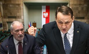 Sikorski nagle wybuchnął. "Antek, świrze, gdzie są Caracale"