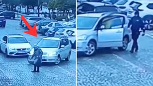 Zajechał drogę i wyszedł z auta. Nie wiedział, że obok są policjanci