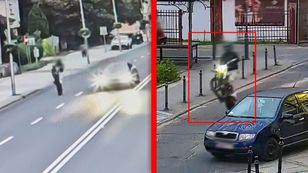 Popisywał się na motocyklu. Finał mógł być tylko jeden. Nagranie