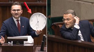 Witczak z zegarem w Sejmie. Tak zareagował Bogucki. Nagranie