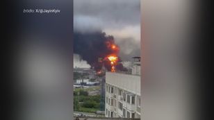 Jeszcze więcej nagrań z Moskwy. Pokazali gigantyczny słup ognia