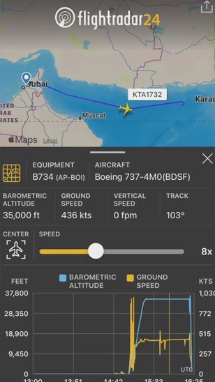 Gwałtowny manewr i utrata wysokości. Boeing 737 zniknął z radarów