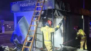 Podpalił toaletę, spłonął pawilon piekarnii-sprawca usłyszał już zarzuty.