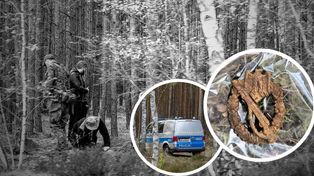 Rozszarpany przez wybuch, ukryty w lesie pod Piłą. Odnaleziono szczątki oficera z elitarną odznaką [ZDJĘCIA]