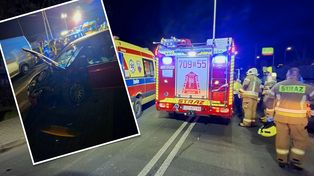 Wieczorny wypadek na Żywiecczyźnie. Samochód wjechał w pieszych wracających z kościoła