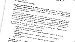 Apel o solidarność mediów w obliczu działań typu SLAPP