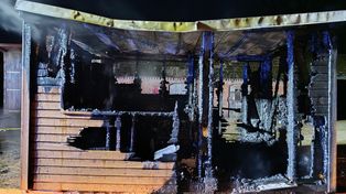 Pożar sauny w Laskach Wałeckich. Ogień wybuchł w nocy