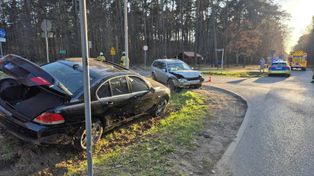 Pijany kierowca BMW spowodował kolizję w Brwilnie. Drugi kierowca bez uprawnień!