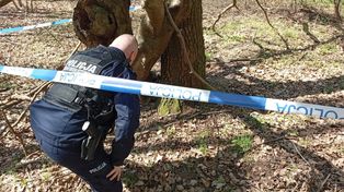 Granat moździerzowy z II wojny światowej znaleziony w lesie pod Miłakowem