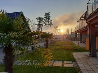 Dom przy żywych palmach i jeziorze. Luksus i relax