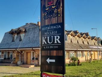 Hotelik-Resturacja "KUR" Myszyniec. Kurpie - Trasa na Mazury