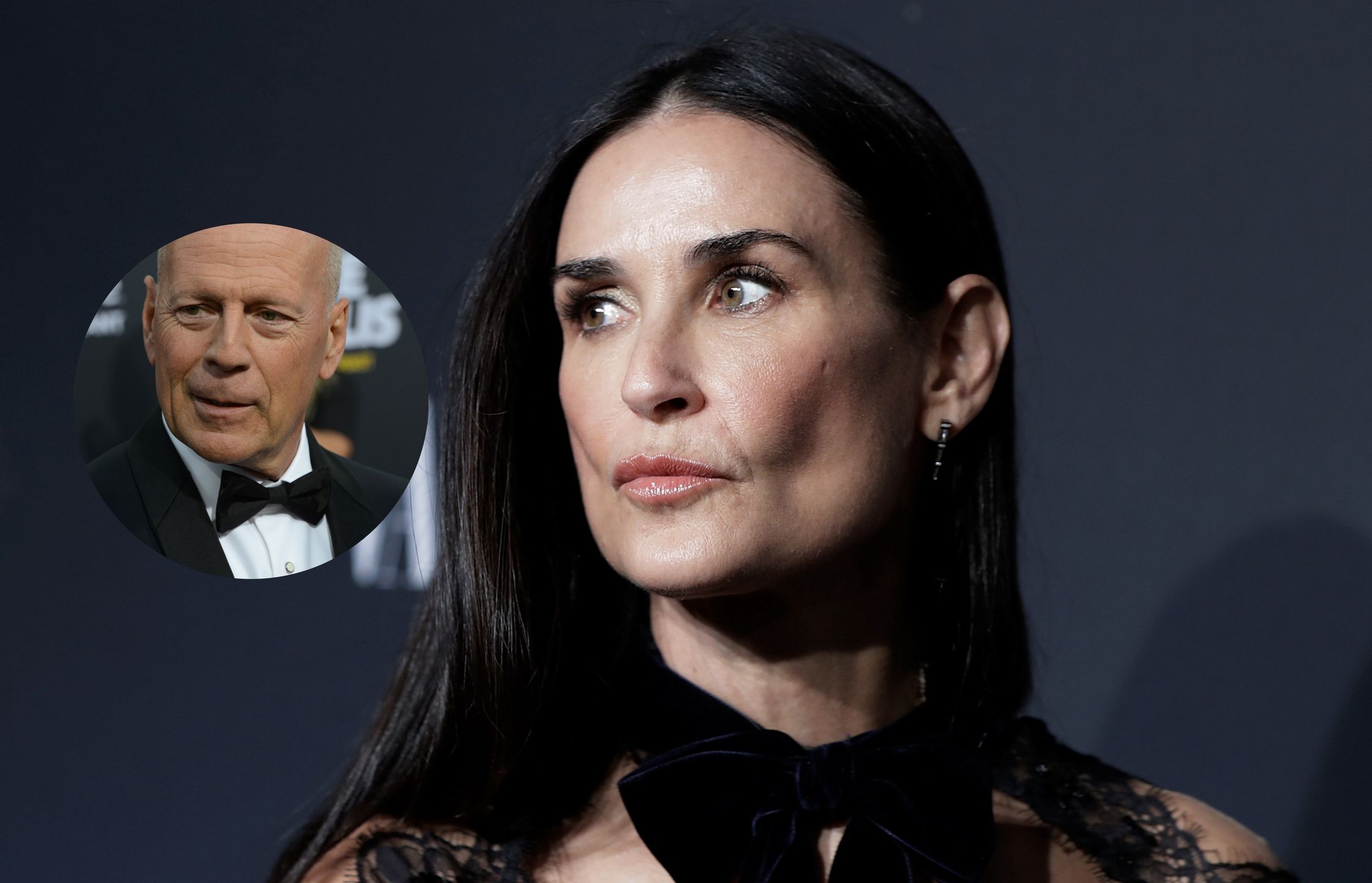 The disease progresses Bruce Willis struggles to recognize the woman