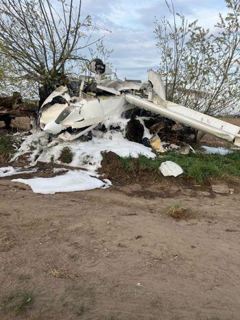 Samolot rozbił się pod Poznaniem – dramatyczne sceny