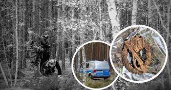 Rozszarpany przez wybuch, ukryty w lesie pod Piłą. Odnaleziono szczątki oficera z elitarną odznaką [ZDJĘCIA]
