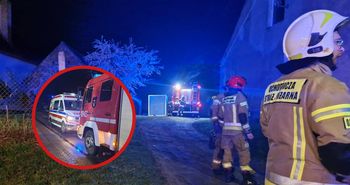 Rataje: Nocny pożar w budynku jednorodzinnym. Dwie osoby nieprzytomne