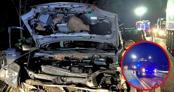 Sekundy do tragedii na DK10! W aucie było niemowlę