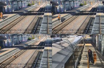 Rozmowa przez telefon o krok od tragedii. Kobieta spadła z peronu prosto na tory