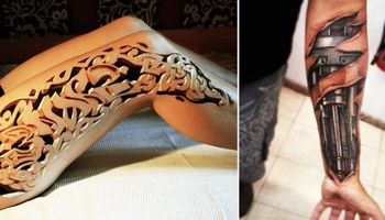 25 niesamowitych tatuaży 3D. Niektóre wyglądają przerażająco realistycznie
