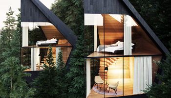 Architekt stworzył funkcjonalne domy w środku lasu. Wyglądają bardzo futurystycznie!