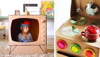 23 fantastyczne zabawki zrobione z kartonowych pudełek. Wszystkie dzieci je uwielbiają